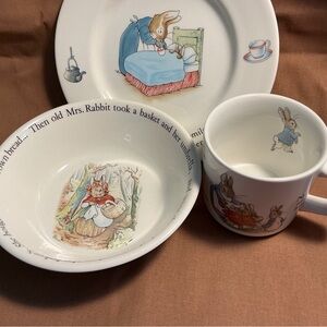 Peter Rabbit Frederick Warne Children's Wedgewood Dinnerware Set - White